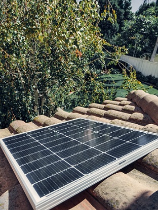 solar panels on tiled roof
