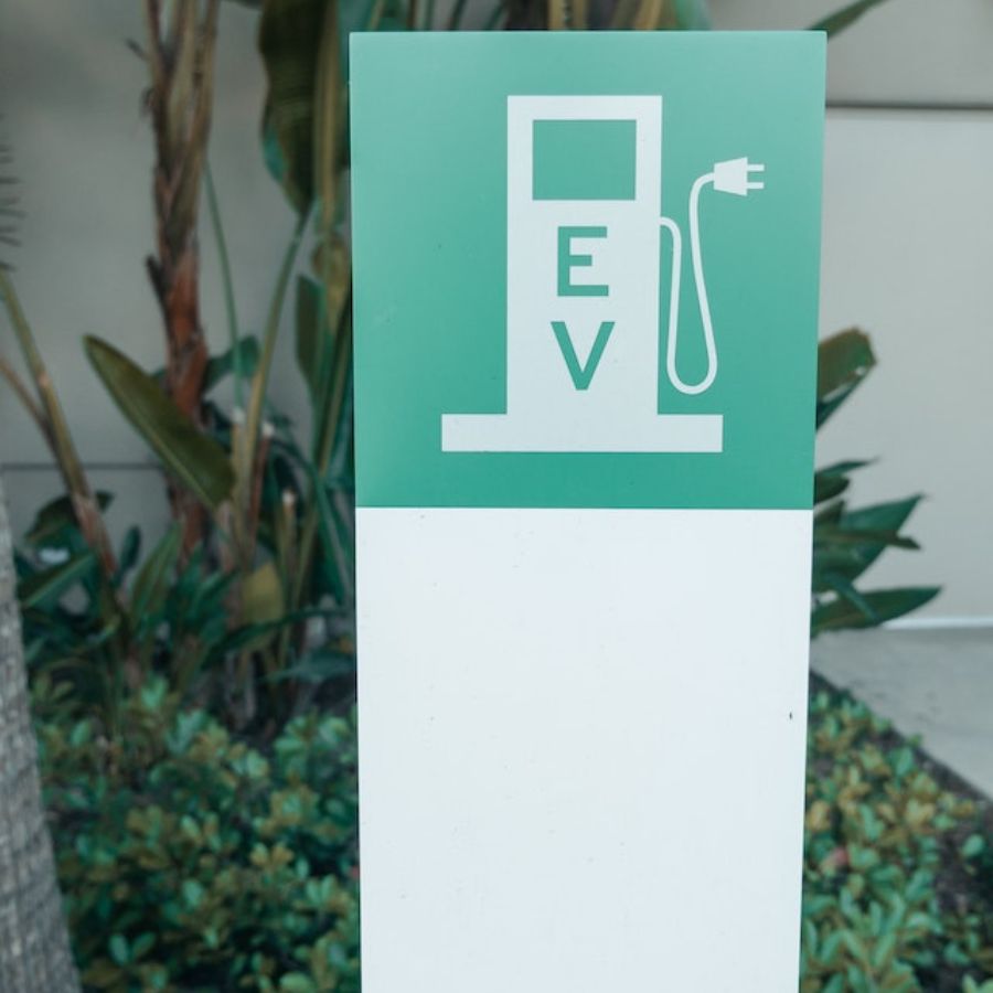 an electric car charging station sign