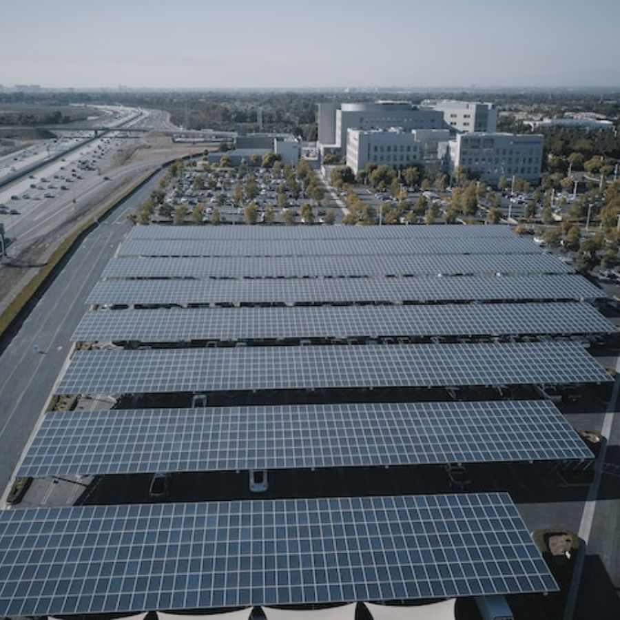 a large scale solar panel installation