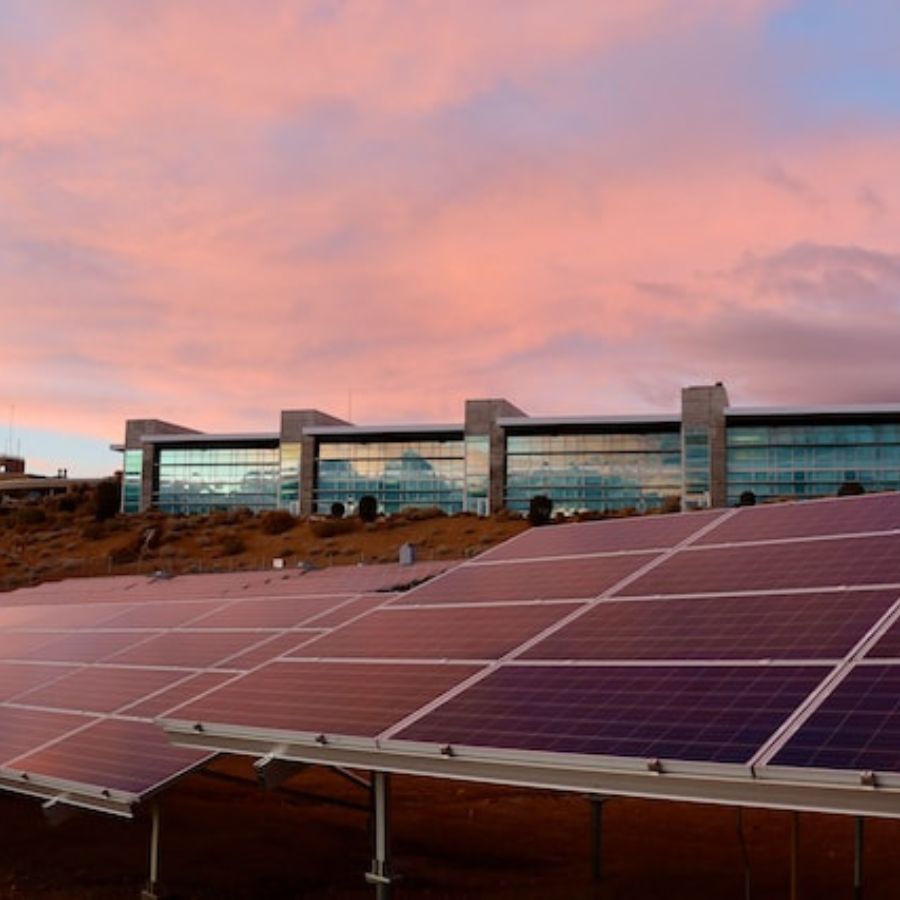 a solar panels demonstration field