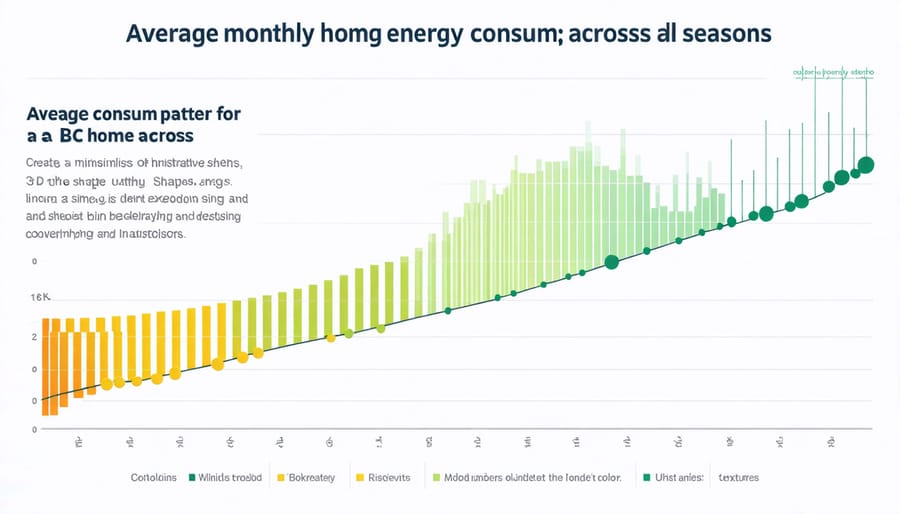 Graph displaying typical BC household energy usage patterns throughout the year