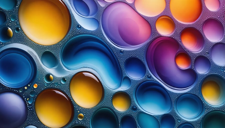 Extreme close-up of solar cell surface texture