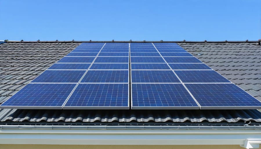 Homeowner and solar installer shaking hands at residential property