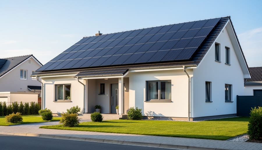 8kW solar panel system installed on residential rooftop in British Columbia