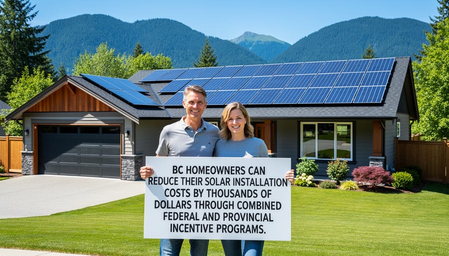 Canadian money with house keys and calculator representing home solar investment savings